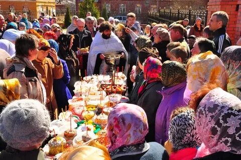 Шаховская освящение куличей