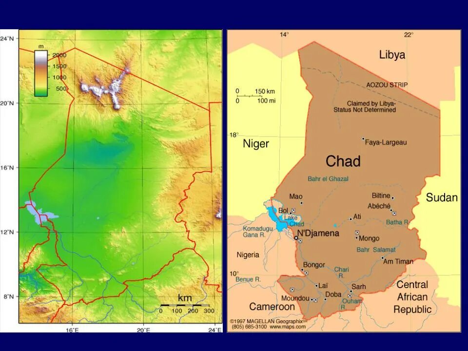 Республика Чад на карте. Республика Чад на карте Африки. Государство Чад на карте. Озеро Чад на физической карте Африки. Озеро чад расположено