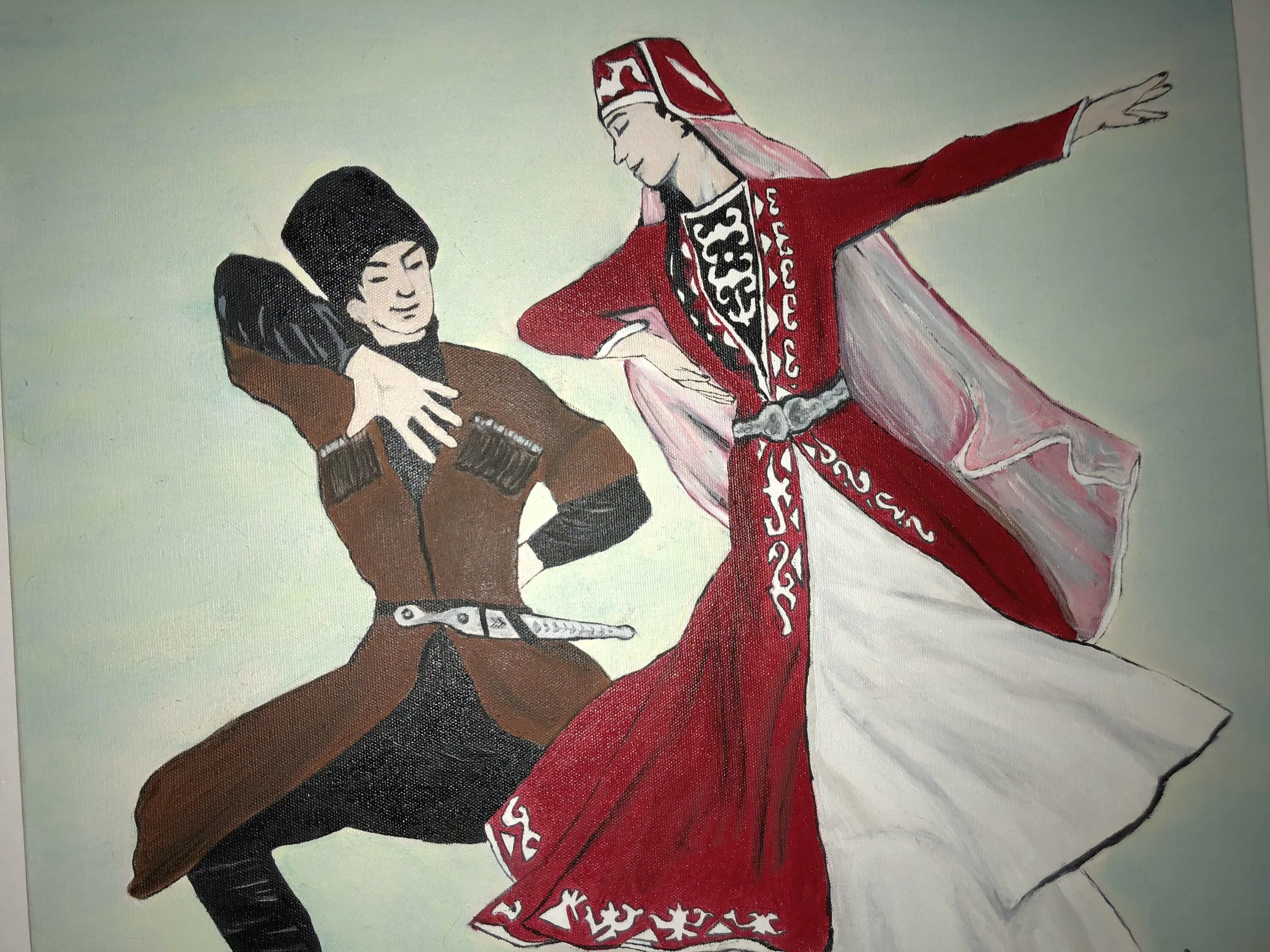 Грузинские танцы в живописи. Грузинский танец рисунок. Грузинский танец картина. Грузинка в национальном костюме картина. Грузинский мужской танец с платками