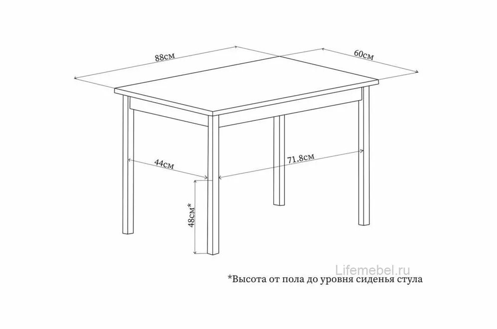 Стол высотой 85