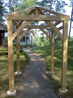 Hip Rafters Garden Arbor - Black Dog Timberworks.