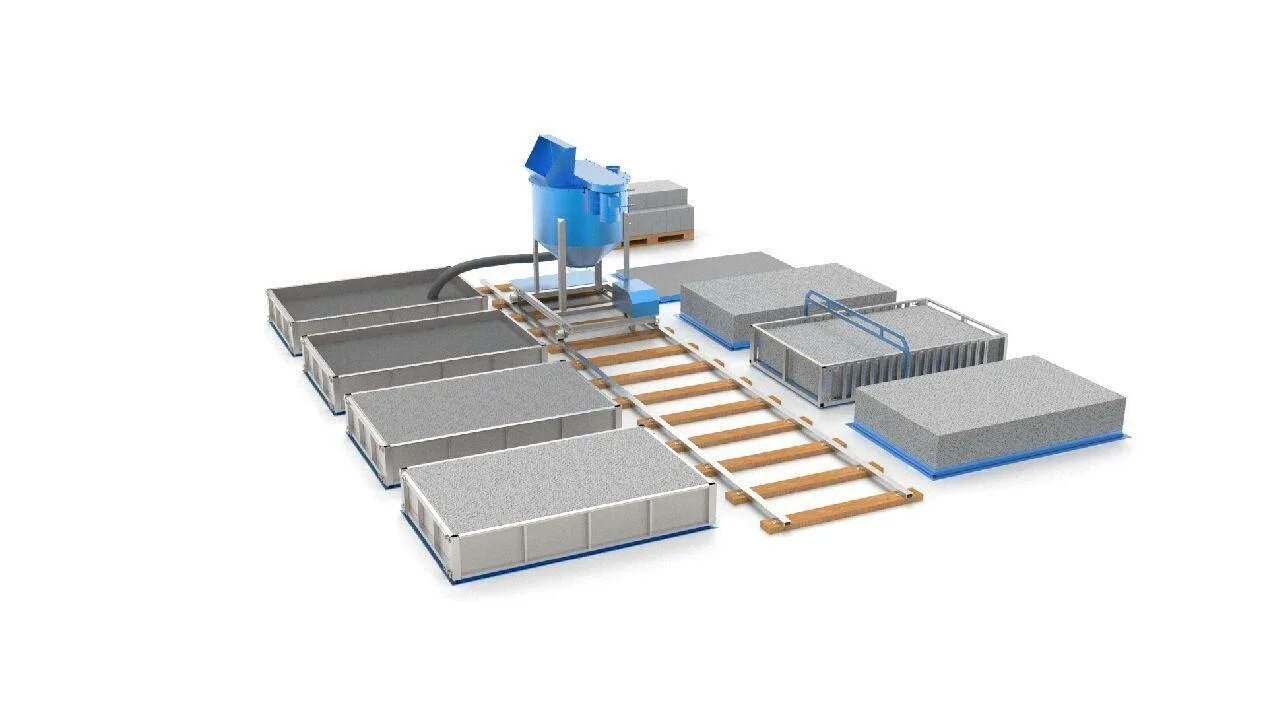 Мини завод газосиликатного блока. Линии для производства неавтоклавного газобетона. Формы для газобетона АСМ. Станок для производства газобетонных блоков.