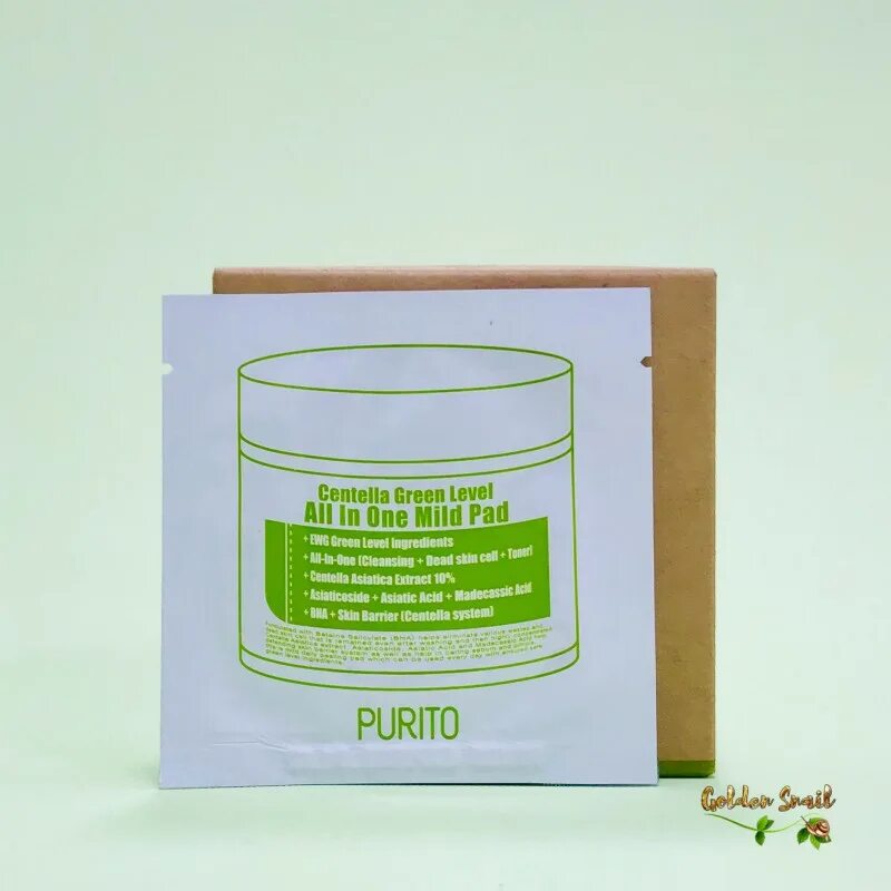 Purito Centella Green Level all in one mild Pad. Увлажняющие пэды с центеллой для лица Purito Centella Green Level all in one mild Pad. Purito пэды с центеллой. Purito пилинг-диски с центеллой азиатской Centella Green Level all in one mild Pad 4.5мл/10шт.