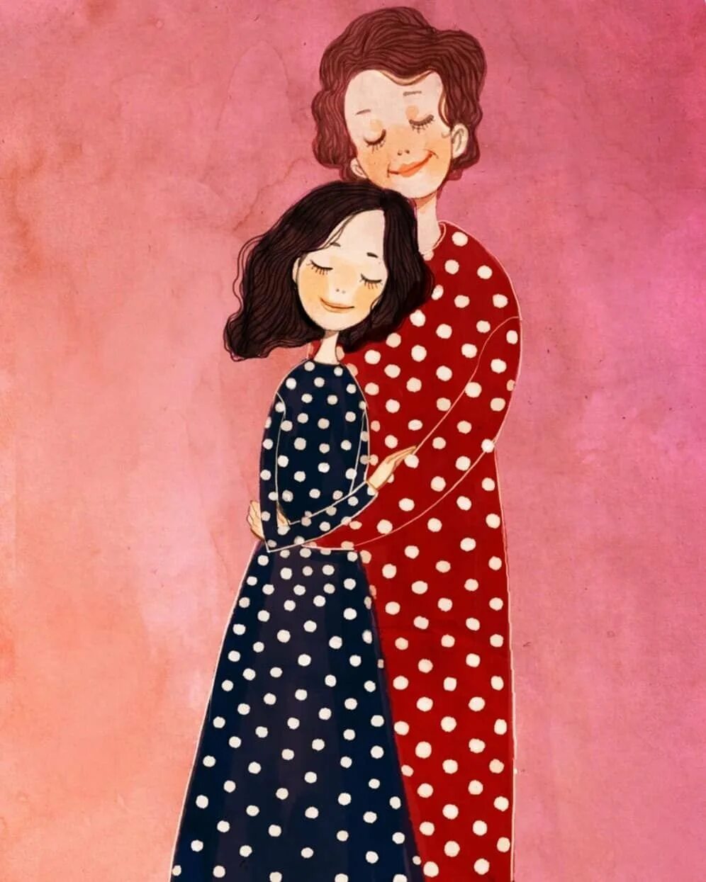 Клаудия Трембле картины. Мама иллюстрация. Рисунок для мамы. Мама и дочка рисунок.