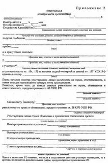 Протокол осмотра места происшествия это