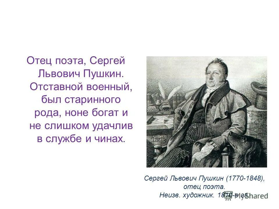 имя отца поэта