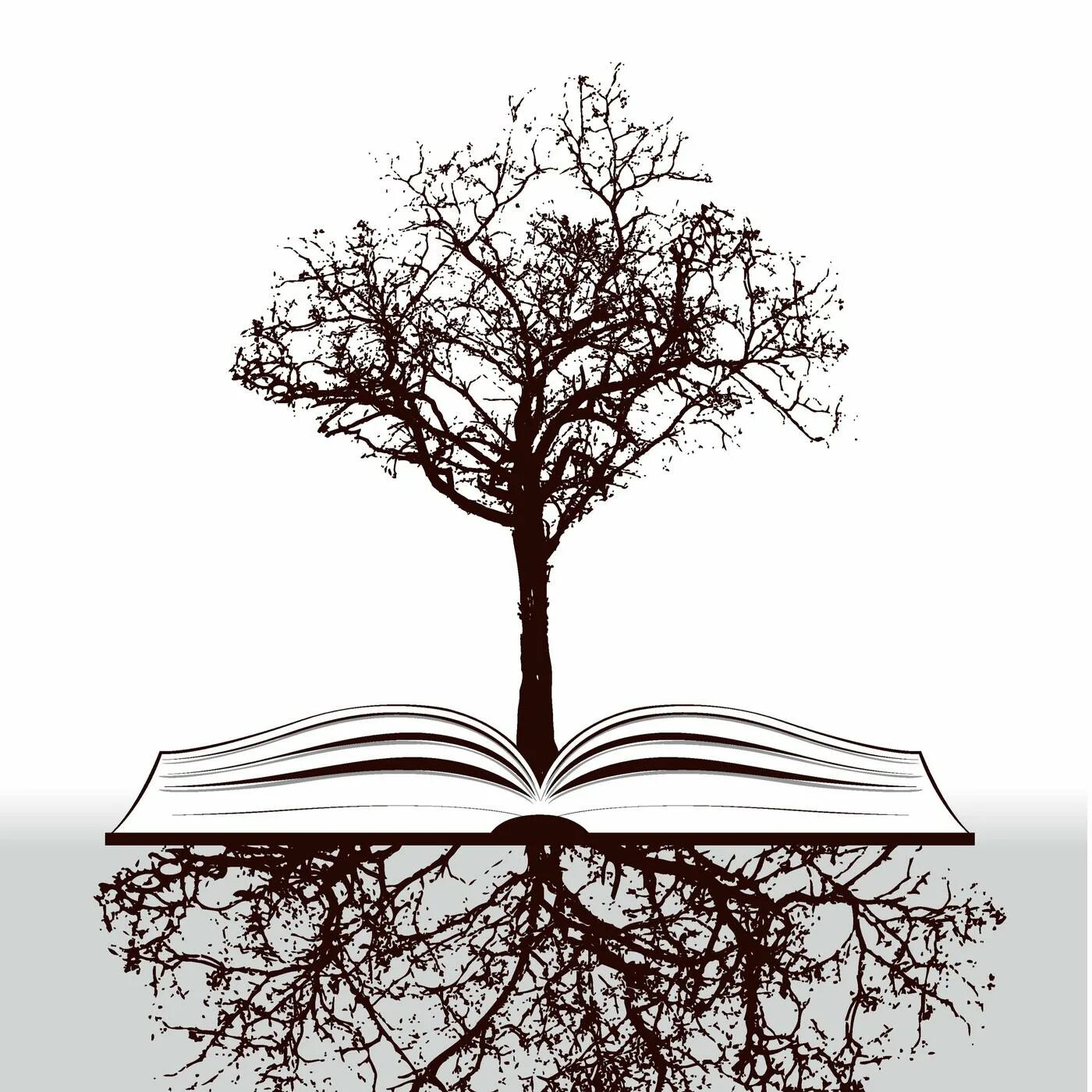 Черное дерево книга. Дерево с книгами. Дерево с книжками. Дерево символ знаний. Эскиз тату дерево с корнями.