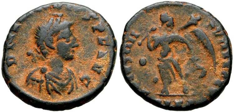 Бронзовая монета византии 4