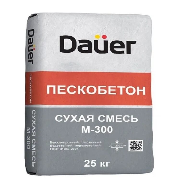 Пескобетон купить с доставкой. Пескобетон Дауэр м300. Смесь м-300 пескобетон 25 кг. Пескобетон (ЦПС) м300, 25 кг. Dauer м-300 пескобетон сухая.