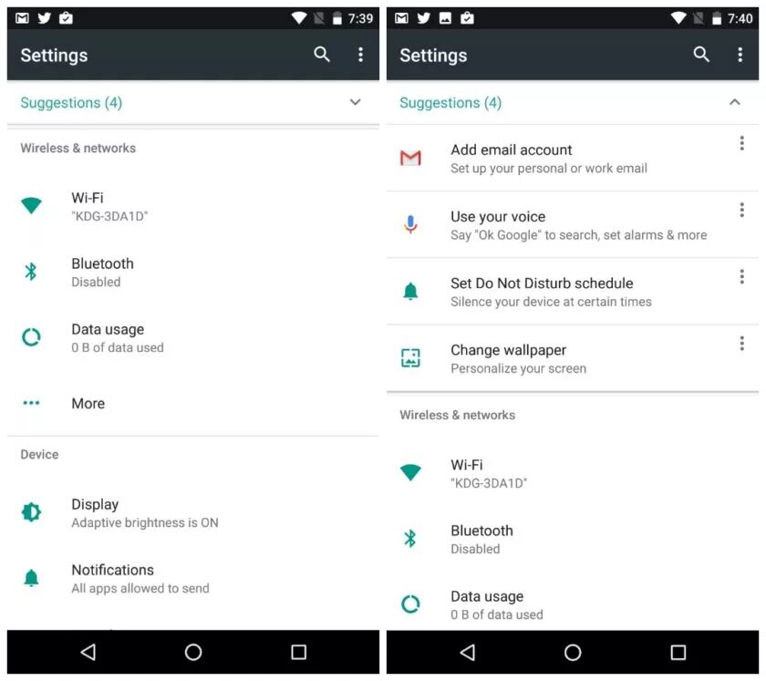 Android 7 меню. Андроид 7.0 меню настройки. меню настроек android 7.1. интерфейс андроид 7.0. меню настроек андроид 10.