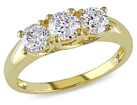3 Carats Diamonds Wedding Ring Three Stone Round Cut Round diamond engagement ri