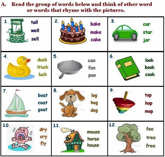 English has about words. Rhyming Words. Rhyming Words in English. English Words for Kids. Rhyming Words for Kids.