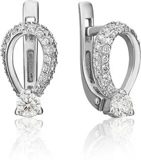 Серьги из белого золота 585 пробы