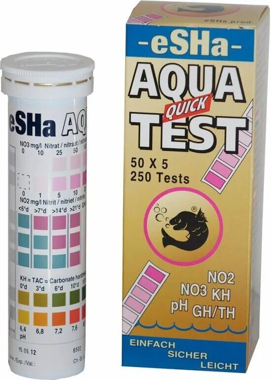 Quick test english. Esha Aqua-quick-Test. Esha Hexamita состав. Esha 2000 20 мл. Aqua quick 3 инструкция.