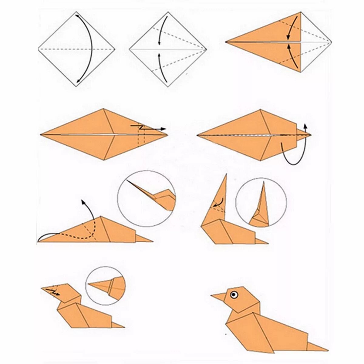 Схема как делать оригами. Как сложить оригами из бумаги для начинающих. Схемы оригами легкие пошагово. Оригами из бумаги для начинающих животные пошагово схемы.