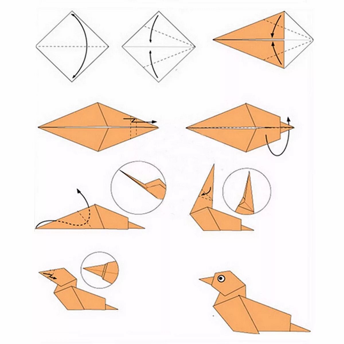 Простейшие оригами из бумаги пошаговое