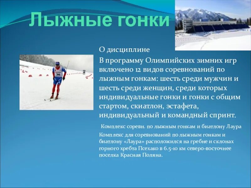 Лыжная программа олимпийских игр