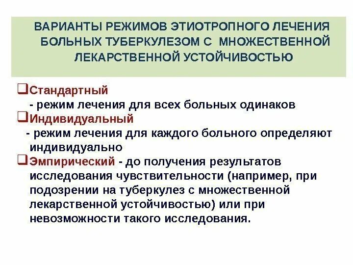 Режим больного туберкулезом