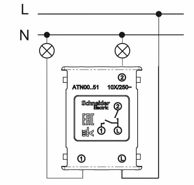 Подключить электрический выключатель. Двухклавишный выключатель Schneider Electric схема подключения. Схема подключения проходного переключателя Schneider Electric. Схема подключения двухклавишного выключателя Шнайдер. Выключатель Шнайдер двухклавишный схема подключения.