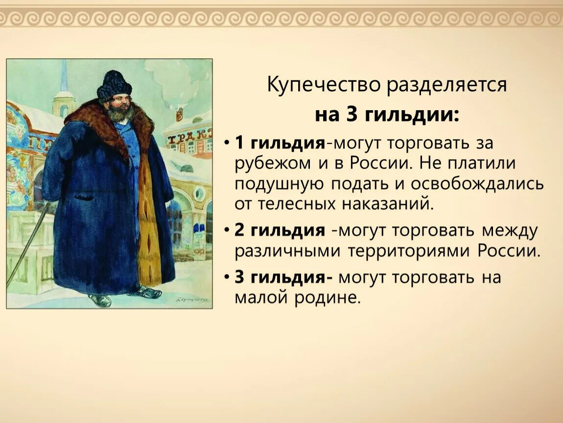 Рабочий лист благородные и подлые 8 класс. Гильдии Купцов 18 века. Купечество. Купцы сословие. Купечество XVIII века.