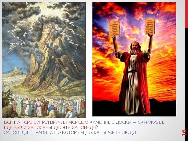 Вручение моисею скрижалей история 5 класс. Бог вручает на горе Синай скрижали Моисею.