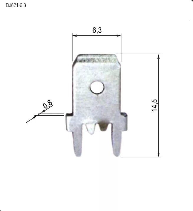 Ножевой контакт. Клемма ножевая dj621. Dj621-2.2 клеммы. Клемма на плату dj621-6.3. Клемма ножевая 6.3мм двойная.
