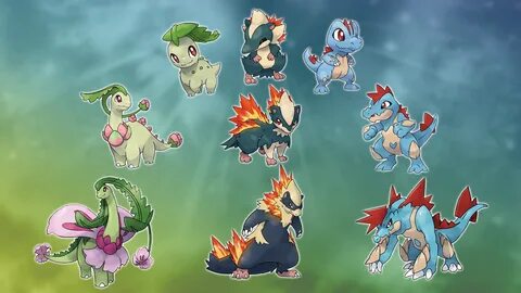 Fan Art What If The Kanto And Johto Pokemon Starters Had A Reboot.