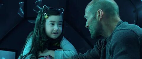 Jason Statham and Shuya Sophia Cai in The Meg (2018) .