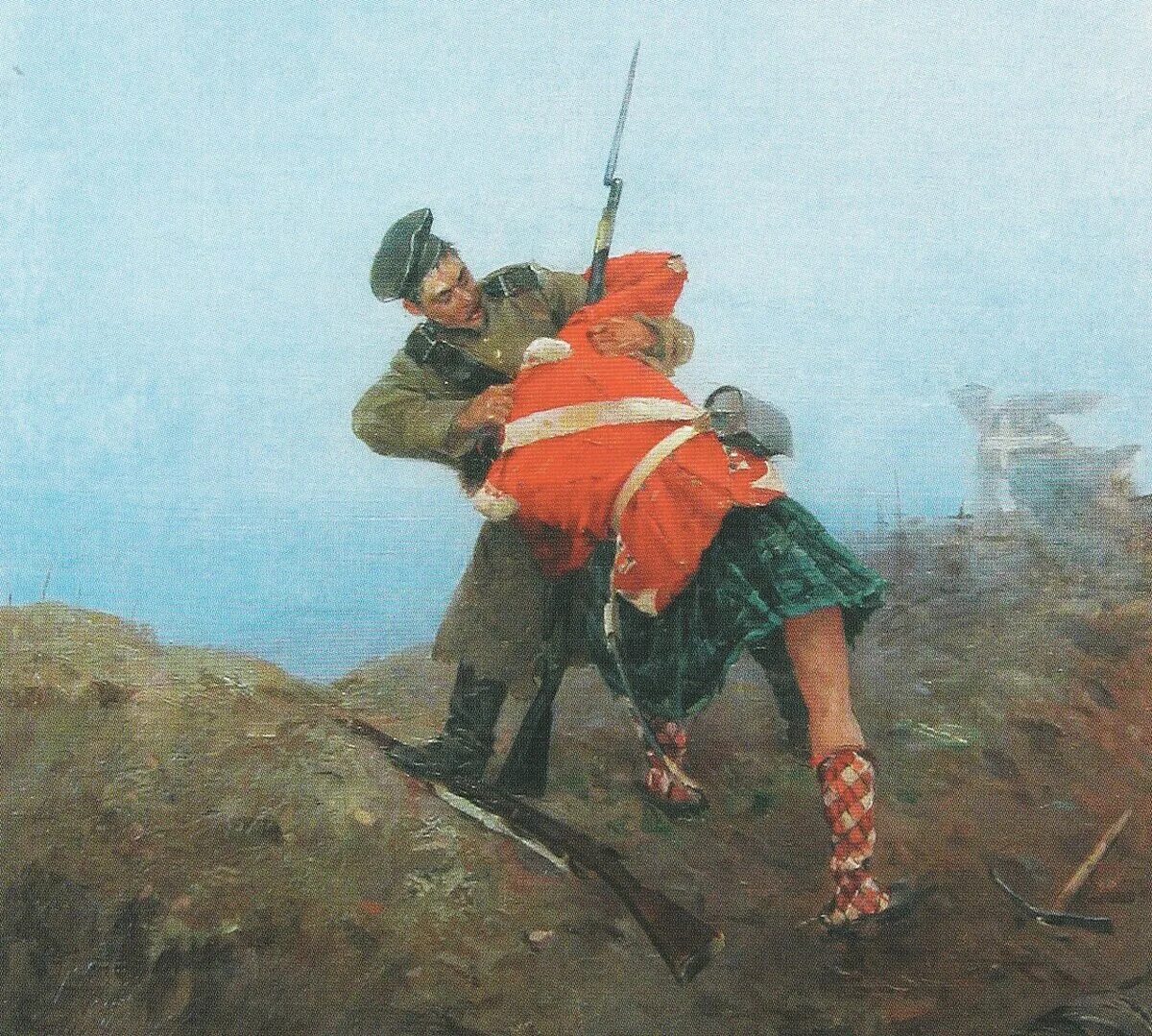 Связанный русский солдат. Солдаты Крымской войны 1853-1856.