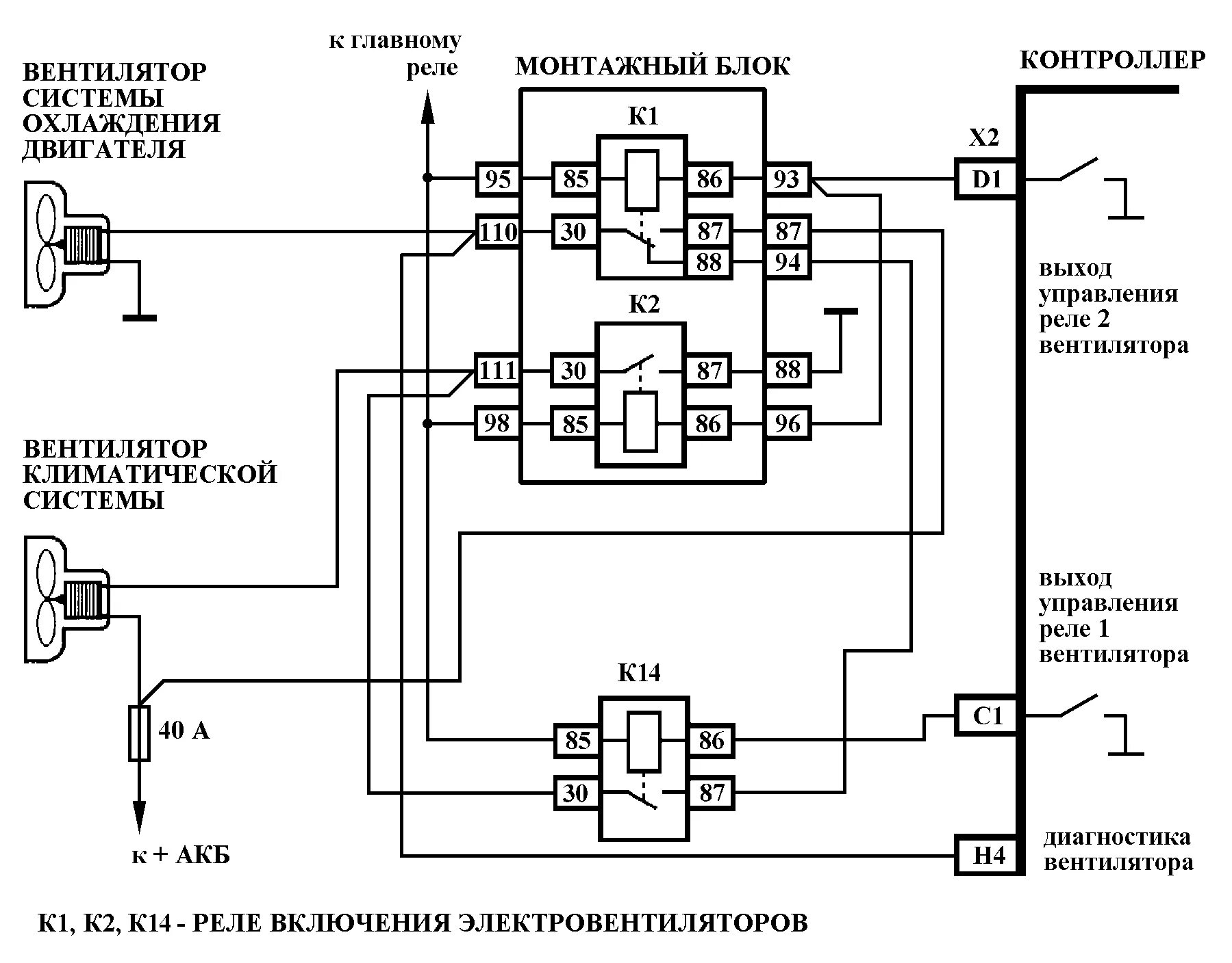 Схема включения вентилятора Гранта. Схема вентилятора Гранта. Схема вентилятора охлаждения Приора.