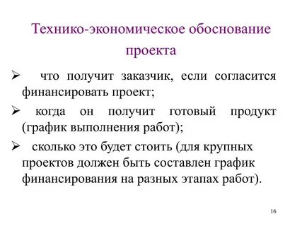 Экономическое основание проекта