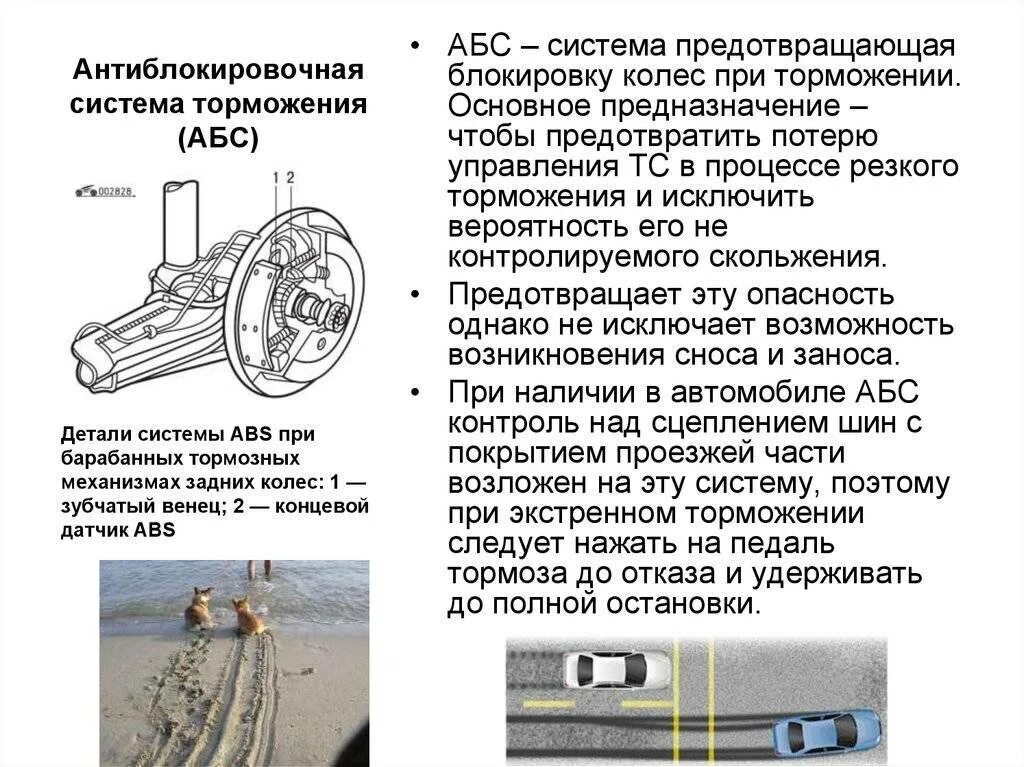 Антиблокировочная тормозная система ABS. Сигнализатор антиблокировочной системы тормозов. Система АБС принцип работы. Антиблокировочная система калес.