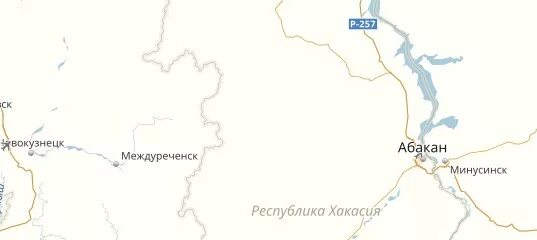 Карта рек хакасии