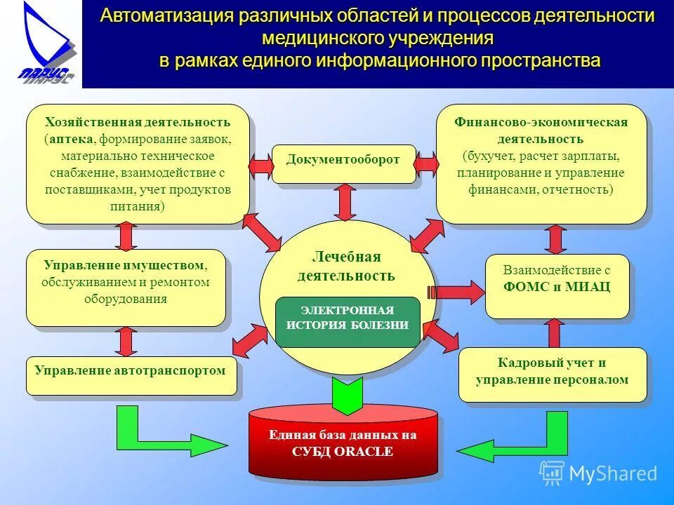 Менеджмент в медицинской организации. Процессы медицинской организации. Организация работы лечебных учреждений. Подсистемы медицинского учреждения. Направление единое информационное