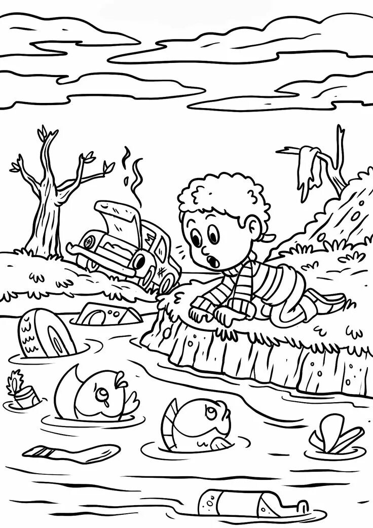 Раскраска на тему вода. Экология раскраска. раскраска по экологии для детей. экология раскраска для детей.