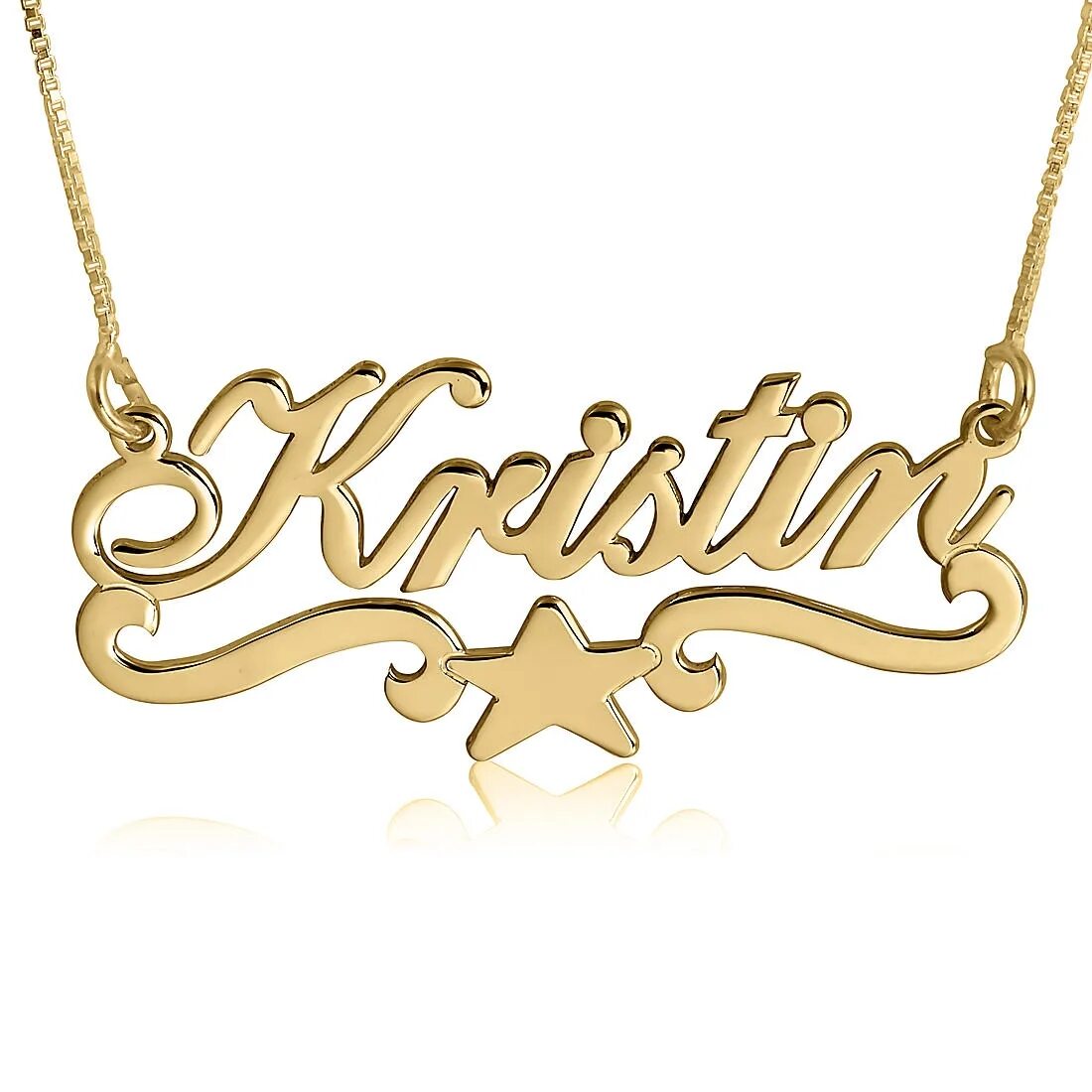 Gold Chain Necklace Тиффани. Gold name.