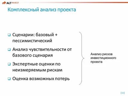 Анализ и оценка проекта