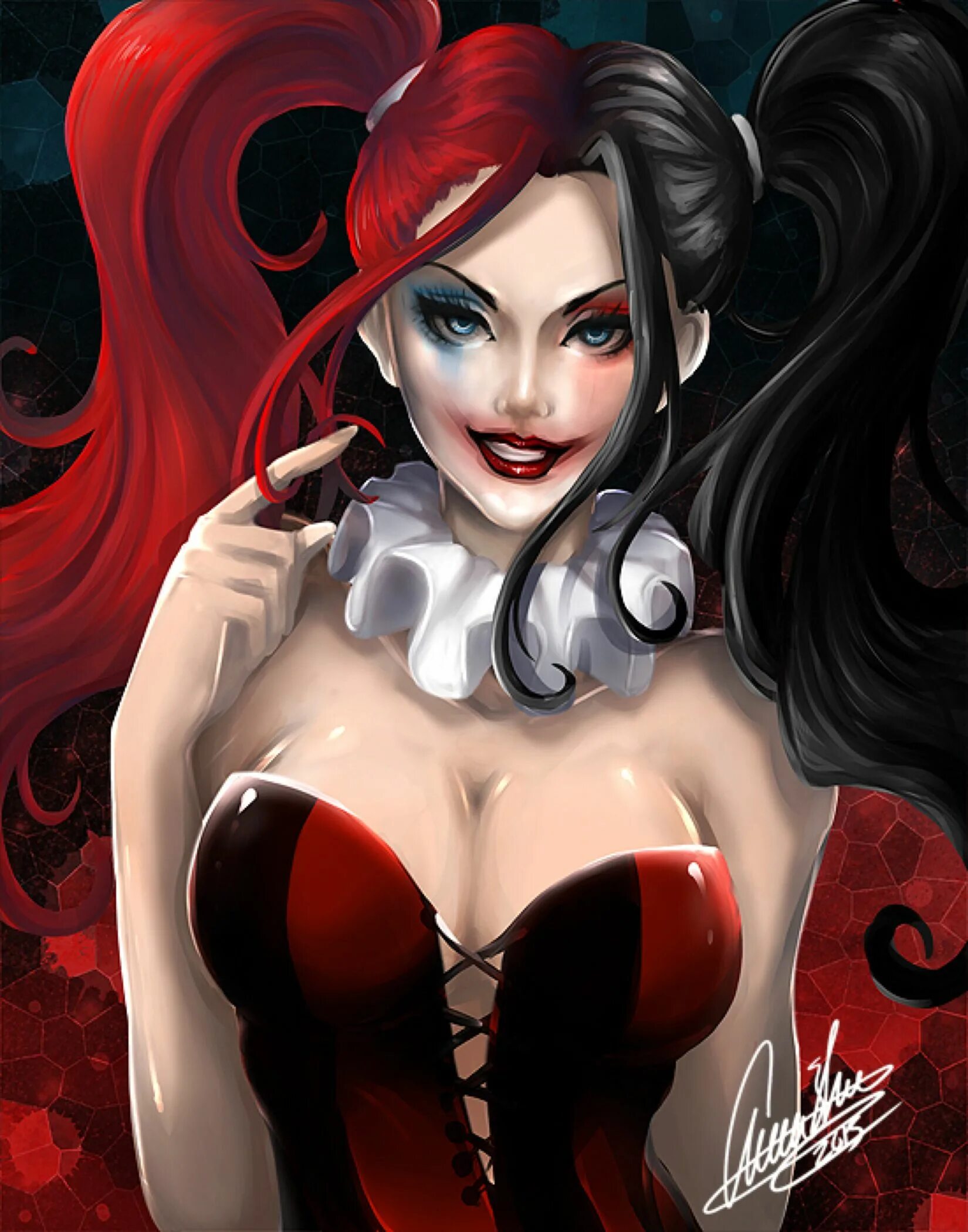 Харли квинн чёрно красная. Харли квинн черно красная. Dc квинн. Харли квинн в костюме арлекина. Харли квинн черно красная арт.