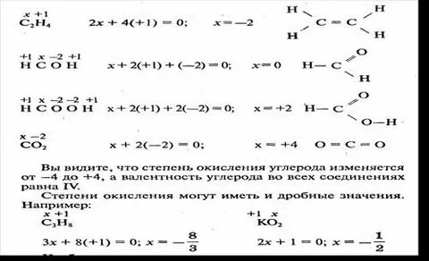 Формальдегид степень окисления