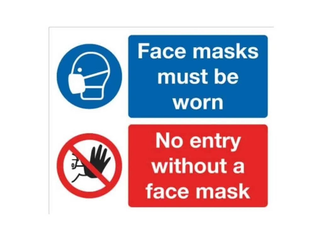 Can be worn. Entry without a Mask is prohibited. No nose Mask no entry sign. Do not enter without a Mask.