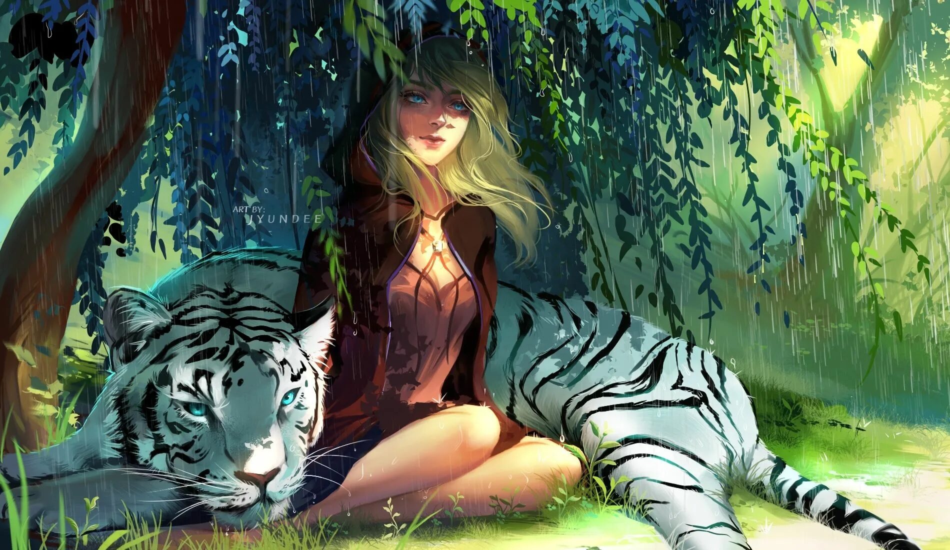 Девочка белый тигр. Злючий белый тигр аниме. Девушка тигрица аниме. Тигр и девушка. Девушка и белый тигр.
