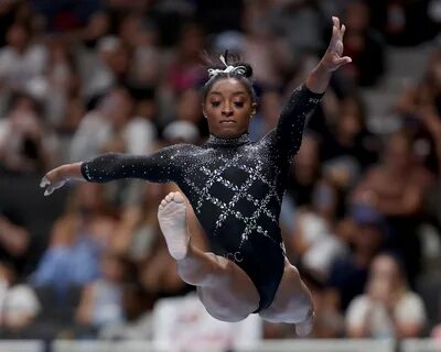 Simone Biles competes on Day 4 of the 2023 U.S. Gymnastics Championships on...