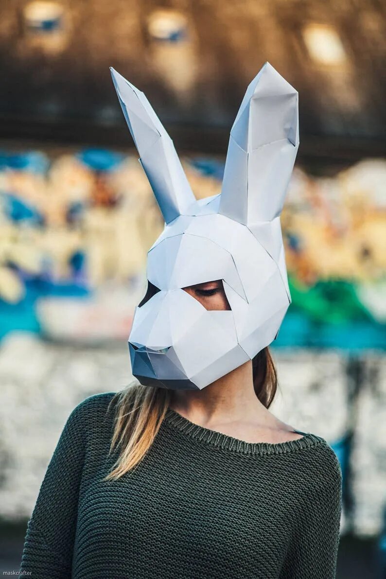 Papercraft Mask кролик. Паперкрафт Фокс маска. Объемная маска. Объемная маска из бумаги. 3д маска из бумаги