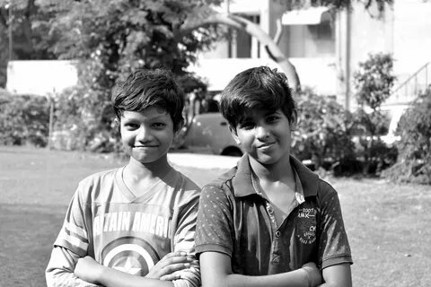 Her brother two children