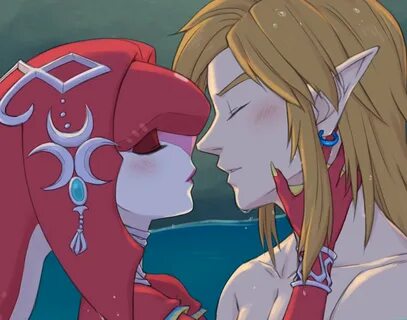 Link and Mipha Kiss by ShinySteel on DeviantArt Legend of zelda, Legend of ...
