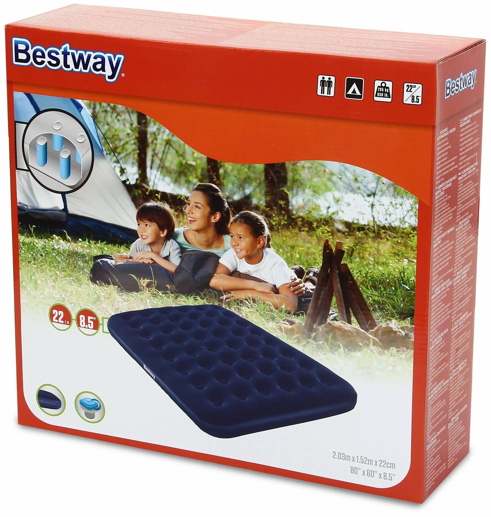 матрас надувной pavillo 203x152x22 см (67003) 1229032 bestway. матрас bestway,191х137х22см. 67003 кровать надувная флок, 203*152*22см. Bestway 67003. Bestway 67003.