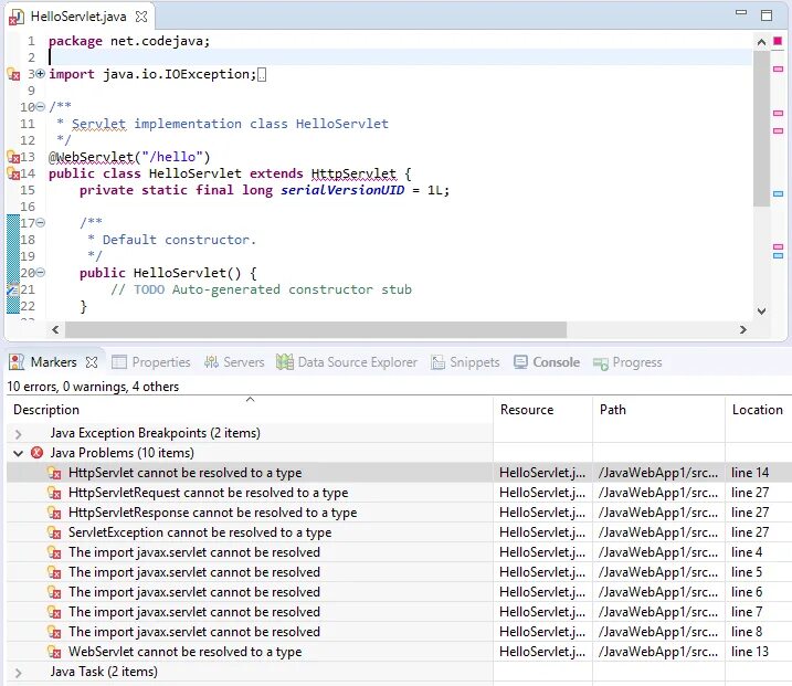 Cannot be resolved to a variable. Javax.servlet.servlet. Cannot be resolved to a variable в ANYLOGIC. To be resolved to. Cannot resolve java