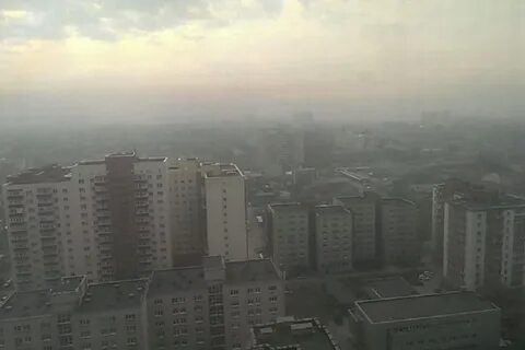 Небо затянуто дымом