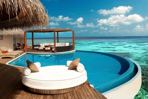 A wood hut with a pool overlooking the ocean Marriott hotels, Marriott resorts, 