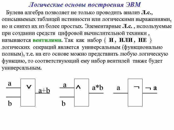 Логический принцип управления